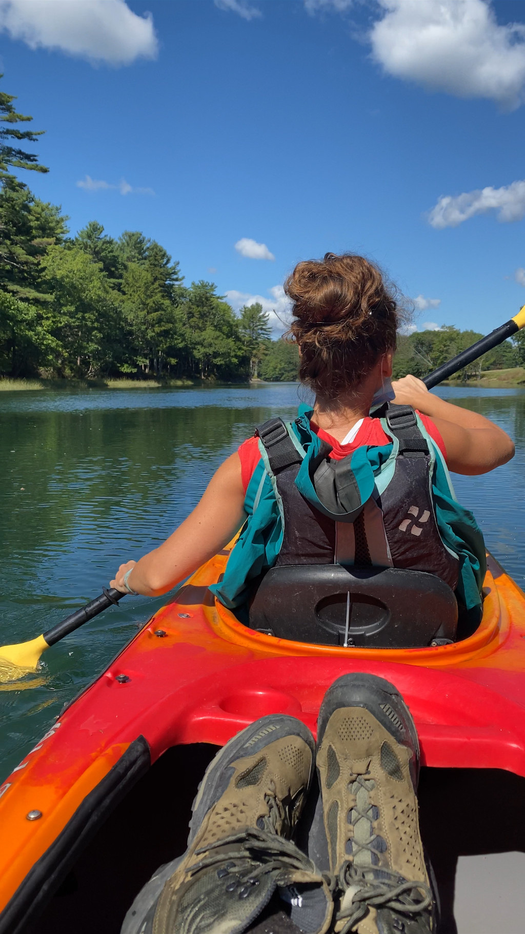 Kayaking through Kennebunk River, Maine